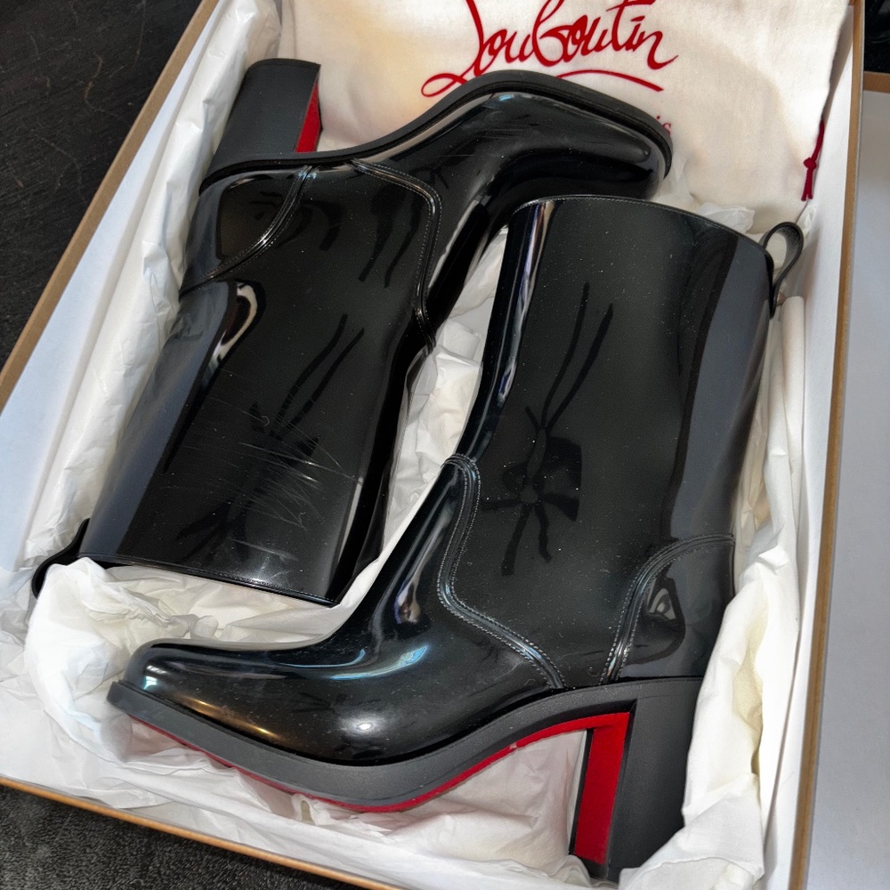 Louboutin Loubirain 70 black boots